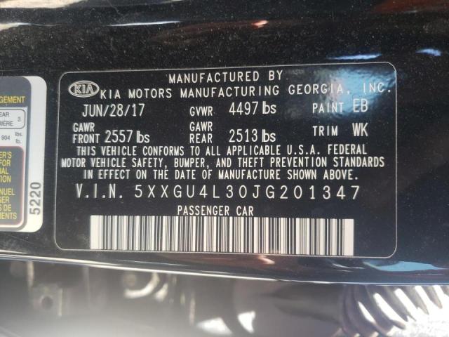 Photo 10 from auction – 2018 KIA OPTIMA EX with VIN 5XXGU4L30JG201347