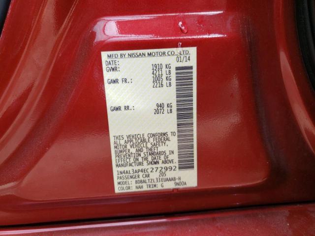 Photo 10 from auction – 2014 NISSAN ALTIMA 2.5 with VIN 1N4AL3AP4EC272992