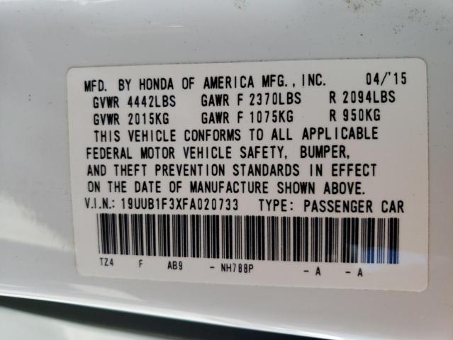 Photo 10 from auction – 2015 ACURA TLX with VIN 19UUB1F3XFA020733