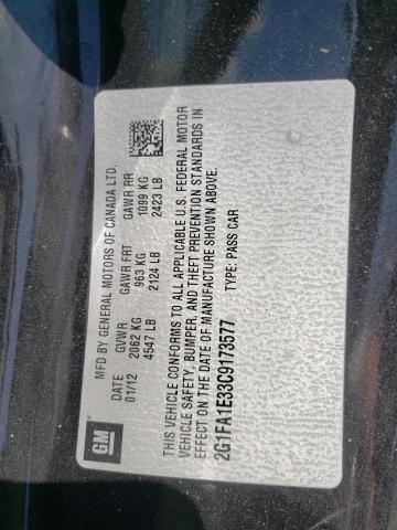 Photo 10 from auction – 2012 CHEVROLET CAMARO LS with VIN 2G1FA1E33C9173577