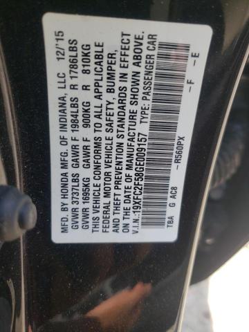 Photo 10 from auction – 2016 HONDA CIVIC LX with VIN 19XFC2F58GE009157