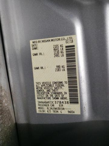 Photo 10 from auction – 2018 NISSAN MAXIMA 3.5 with VIN 1N4AA6AP2JC378438