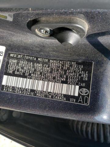 Photo 10 from auction – 2010 TOYOTA COROLLA BA with VIN 2T1BU4EE4AC256349