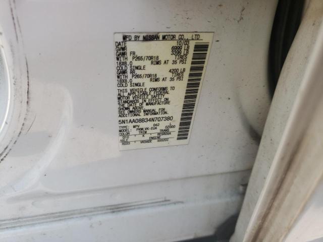 Photo 10 from auction – 2004 NISSAN ARMADA SE with VIN 5N1AA08B34N707380