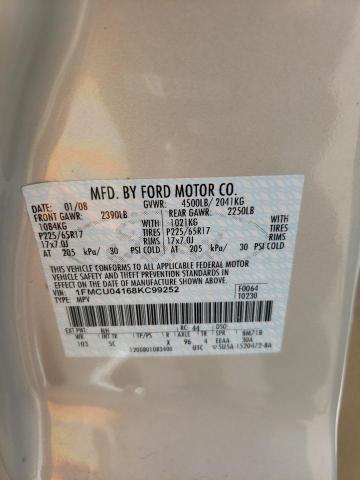 Photo 10 from auction – 2008 FORD ESCAPE LIM with VIN 1FMCU04168KC99252