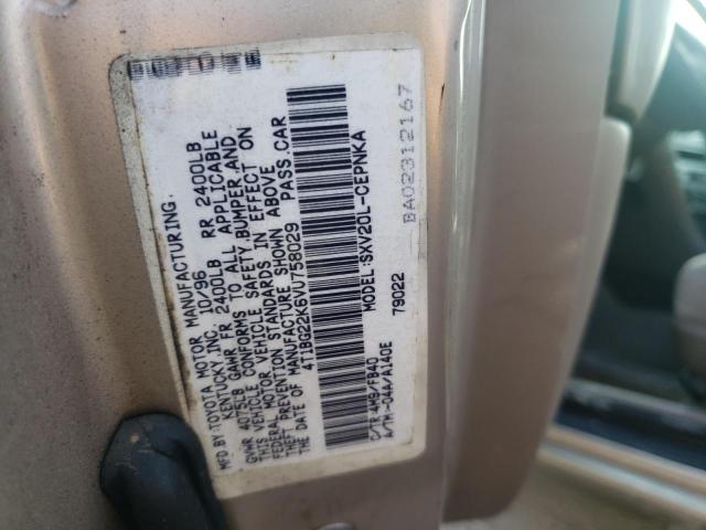 Photo 10 from auction – 1997 TOYOTA CAMRY CE with VIN 4T1BG22K6VU758029