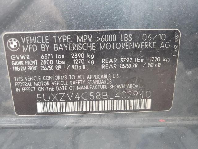 Photo 10 from auction – 2011 BMW X5 XDRIVE3 with VIN 5UXZV4C58BL402940