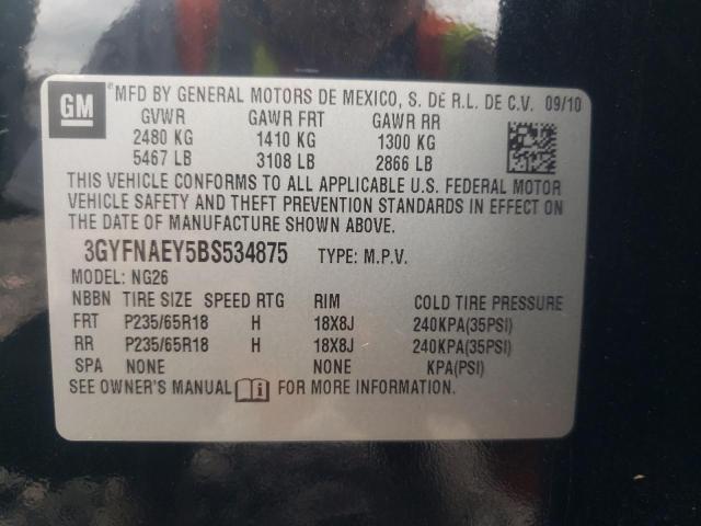 Photo 10 from auction – 2011 CADILLAC SRX LUXURY with VIN 3GYFNAEY5BS534875