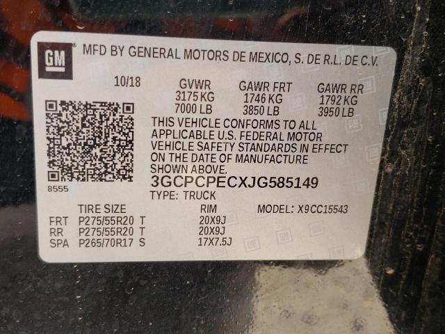 Photo 10 from auction – 2018 CHEVROLET SILVERADO with VIN 3GCPCPECXJG585149