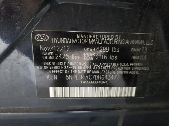 Photo 10 from auction – 2013 HYUNDAI SONATA GLS with VIN 5NPEB4AC7DH643471