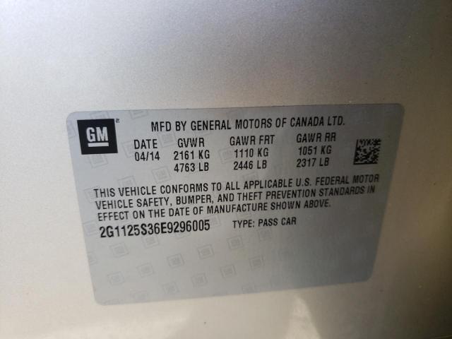 Photo 10 from auction – 2014 CHEVROLET IMPALA LT with VIN 2G1125S36E9296005