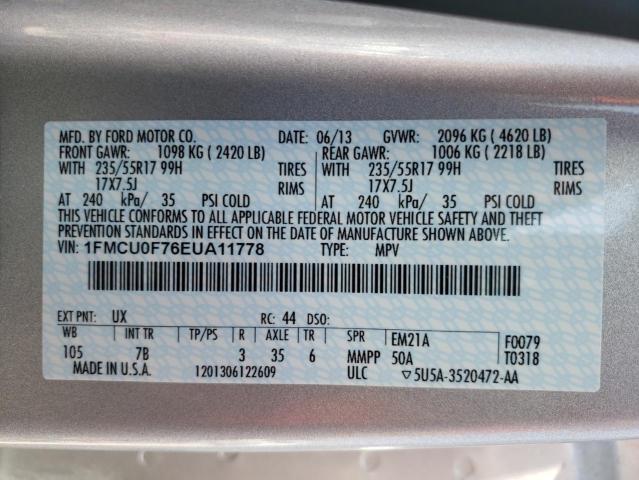 Photo 10 from auction – 2014 FORD ESCAPE S with VIN 1FMCU0F76EUA11778
