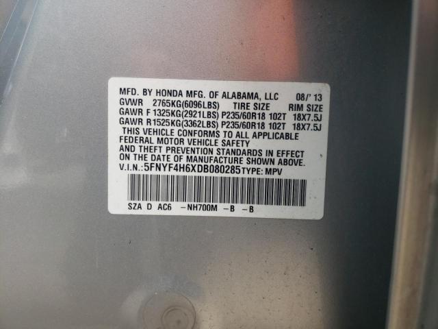 Photo 10 from auction – 2013 HONDA PILOT EXL with VIN 5FNYF4H6XDB080285