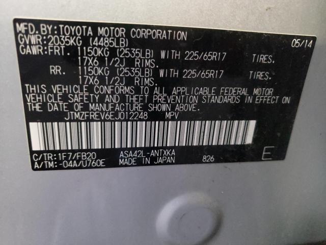 Photo 10 from auction – 2014 TOYOTA RAV4 LE with VIN JTMZFREV6EJ012248