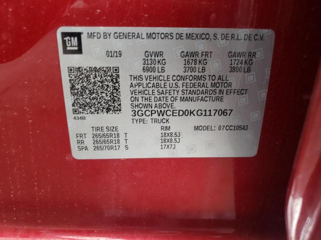 Photo 10 from auction – 2019 CHEVROLET SILVERADO with VIN 3GCPWCED0KG117067