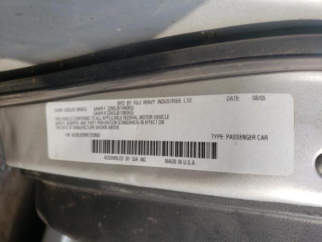 Photo 10 from auction – 2006 SUBARU LEGACY 2.5 with VIN 4S3BL626967203683