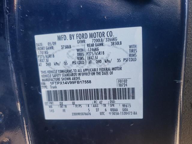 Photo 10 from auction – 2009 FORD F150 SUPER with VIN 1FTPX14V99FB17558