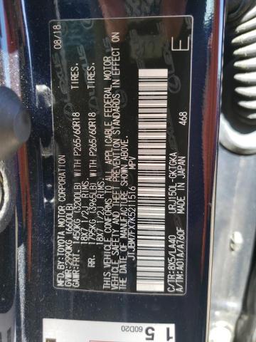 Photo 10 from auction – 2019 LEXUS GX 460 with VIN JTJBM7FX7K5211516