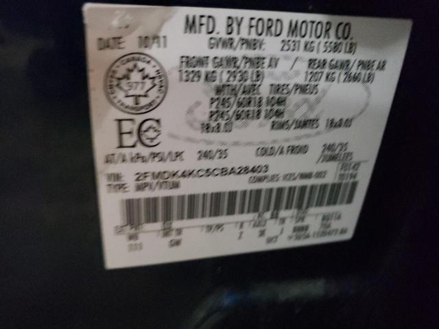 Photo 10 from auction – 2012 FORD EDGE LIMIT with VIN 2FMDK4KC5CBA28403