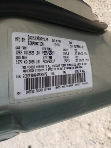 Photo 10 from auction – 2004 CHRYSLER PACIFICA with VIN 2C8GF68404R551076