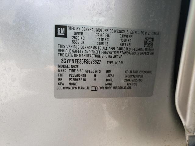 Photo 10 from auction – 2015 CADILLAC SRX LUXURY with VIN 3GYFNEE36FS578627