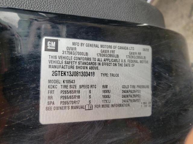 Photo 10 from auction – 2008 GMC SIERRA K15 with VIN 2GTEK13J081303418