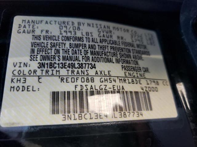 Photo 10 from auction – 2009 NISSAN VERSA S with VIN 3N1BC13E49L387734