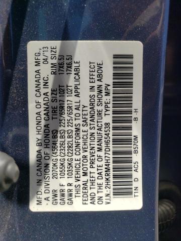 Photo 10 from auction – 2013 HONDA CR-V EXL with VIN 2HKRM4H77DH654538