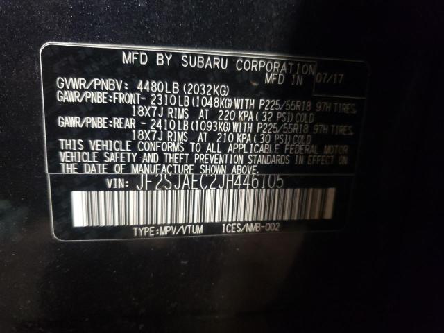 Photo 10 from auction – 2018 SUBARU FORESTER 2 with VIN JF2SJAEC2JH446105