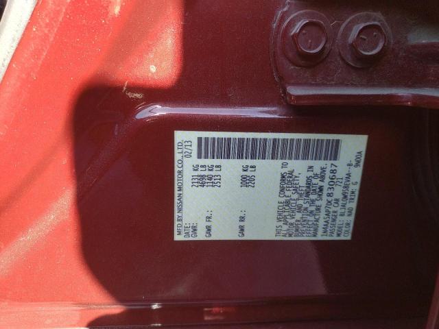 Photo 10 from auction – 2013 NISSAN MAXIMA S with VIN 1N4AA5AP7DC830687