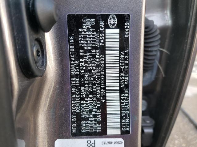 Photo 10 from auction – 2017 TOYOTA CAMRY LE with VIN 4T1BF1FKXHU269032