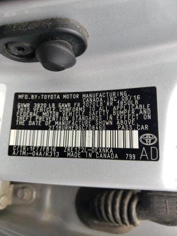 Photo 10 from auction – 2016 TOYOTA COROLLA L with VIN 2T1BURHE9GC708460