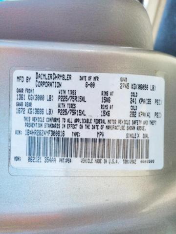 Photo 10 from auction – 2000 DODGE DURANGO with VIN 1B4HR28Z4YF300816