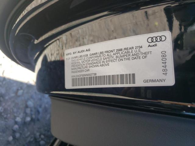 Photo 10 from auction – 2022 AUDI A5 PREMIUM with VIN WAU2AGF55NN002738