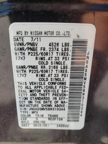 Photo 10 from auction – 2011 NISSAN ROGUE S with VIN JN8AS5MV5BW310344