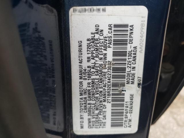 Photo 10 from auction – 2004 TOYOTA COROLLA CE with VIN 2T1BR32EX4C273032