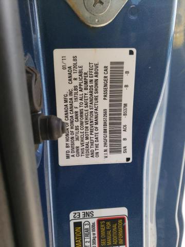 Photo 10 from auction – 2011 HONDA CIVIC EX with VIN 2HGFG1B81BH512669