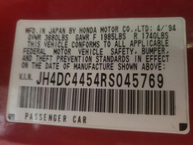 Photo 10 from auction – 1994 ACURA INTEGRA LS with VIN JH4DC4454RS045769