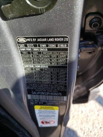 Photo 10 from auction – 2015 LAND ROVER RANGE ROVE with VIN SALVP2BG3FH035075