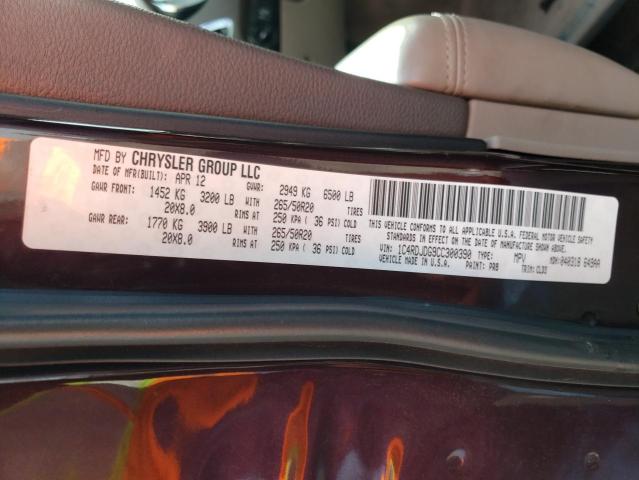 Photo 10 from auction – 2012 DODGE DURANGO CR with VIN 1C4RDJDG9CC300390