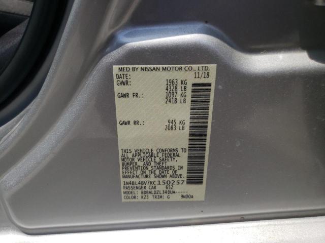 Photo 10 from auction – 2019 NISSAN ALTIMA S with VIN 1N4BL4BV7KC150257