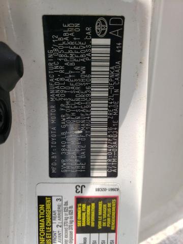 Photo 10 from auction – 2013 TOYOTA COROLLA BA with VIN 2T1BU4EE9DC936106