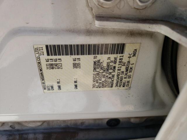 Photo 10 from auction – 2012 NISSAN MAXIMA S with VIN 1N4AA5AP8CC813881