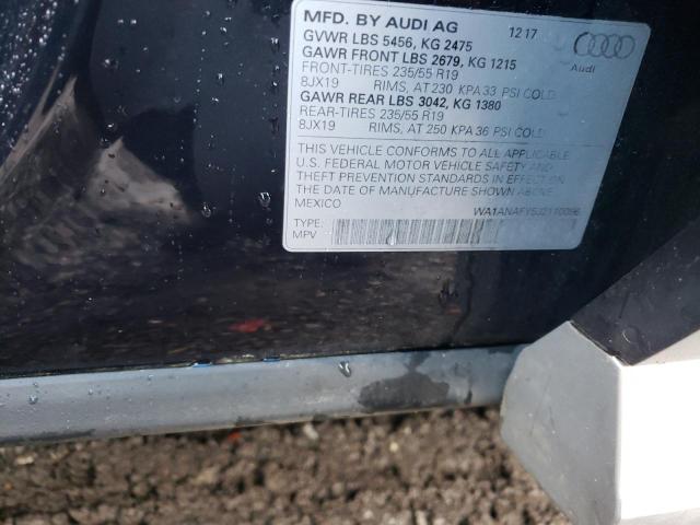 Photo 10 from auction – 2018 AUDI Q5 PREMIUM with VIN WA1ANAFY5J2110096