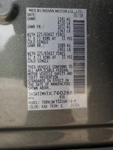 Photo 10 from auction – 2018 NISSAN ROGUE S with VIN 5N1AT2MV3JC760268