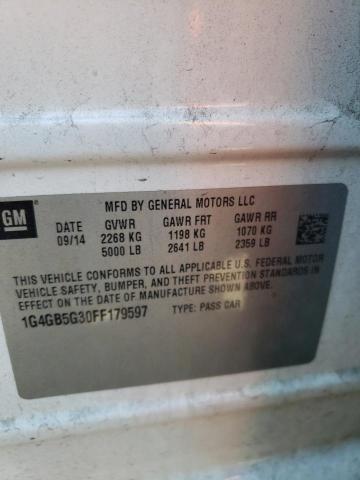 Photo 10 from auction – 2015 BUICK LACROSSE with VIN 1G4GB5G30FF179597