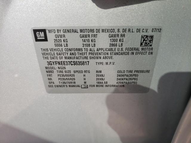 Photo 10 from auction – 2012 CADILLAC SRX PERFOR with VIN 3GYFNEE37CS635817