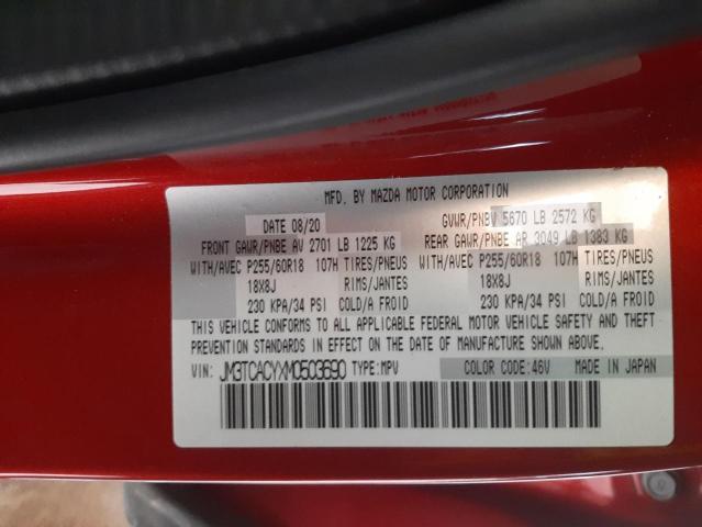 Photo 10 from auction – 2021 MAZDA CX-9 TOURI with VIN JM3TCACYXM0503690