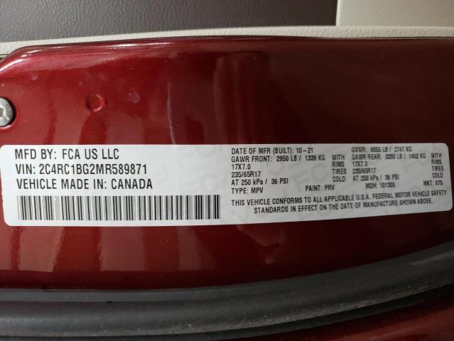 Photo 10 from auction – 2021 CHRYSLER PACIFICA T with VIN 2C4RC1BG2MR589871