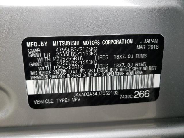 Photo 10 from auction – 2018 MITSUBISHI OUTLANDER with VIN JA4AD3A34JZ052192